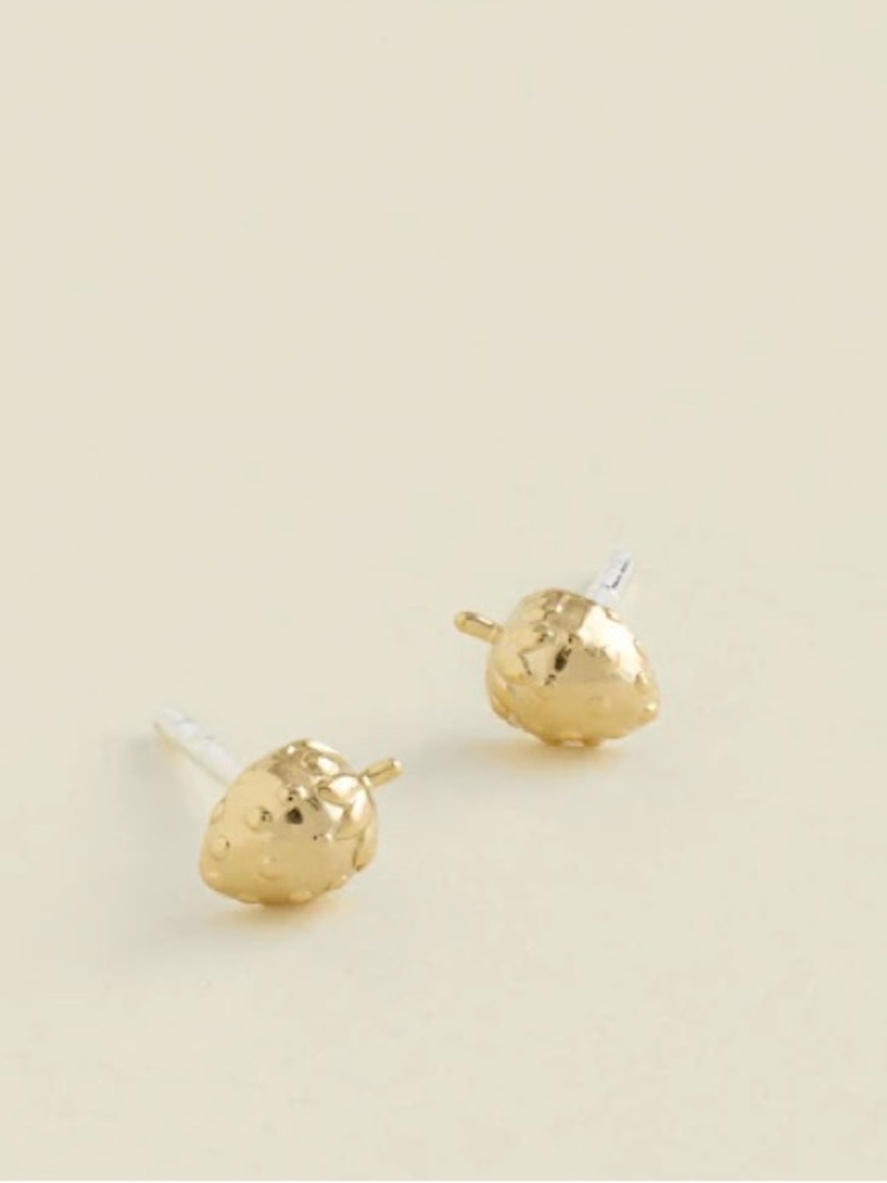 Madewell Women’s Demi-Fine 14K Gold Strawberry Stud Earrings